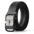 Cartelo Black Cowhide Leather Ratchet Belt MZD30852